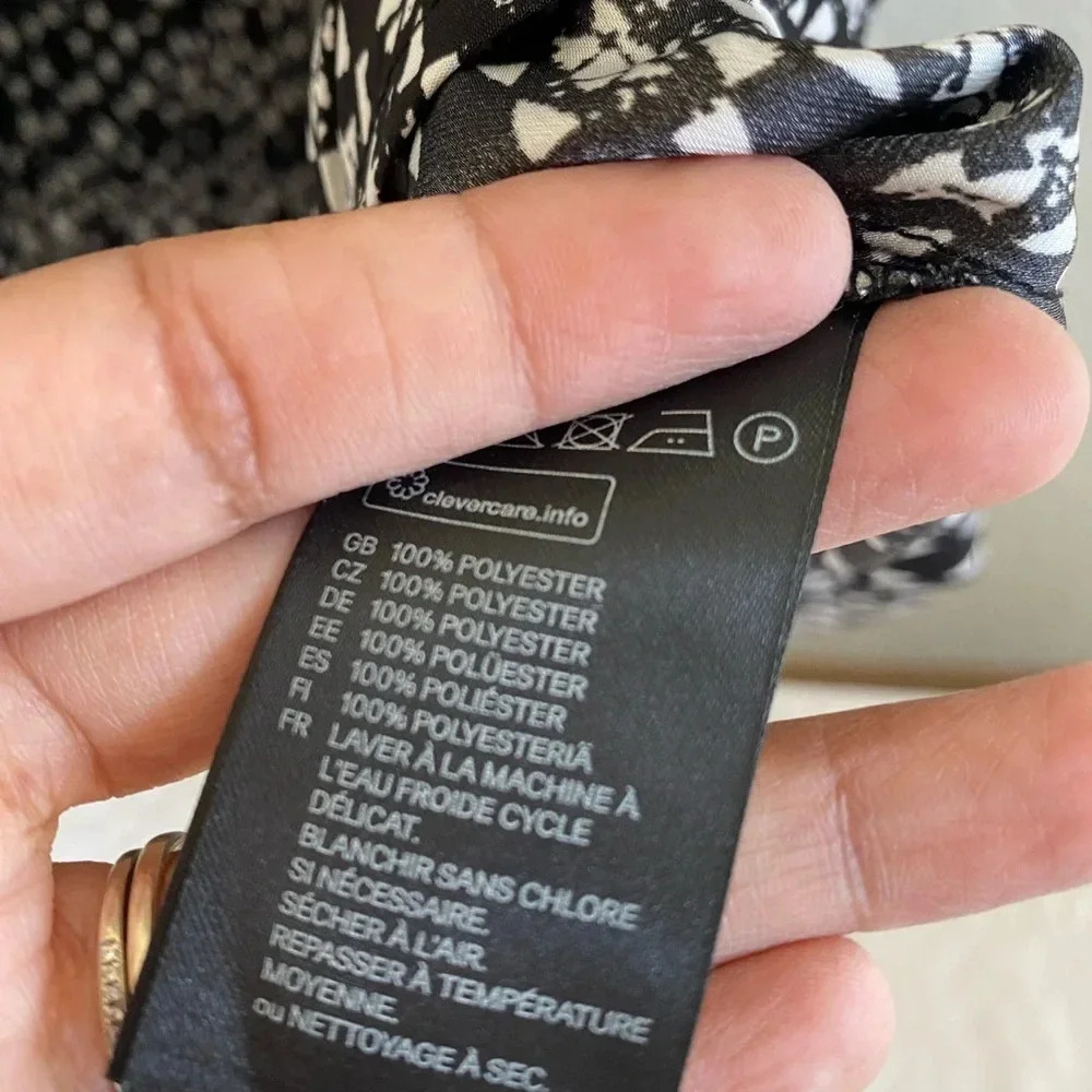 H&M Zip Dress Black and White Size 4 - Picture 6 of 8